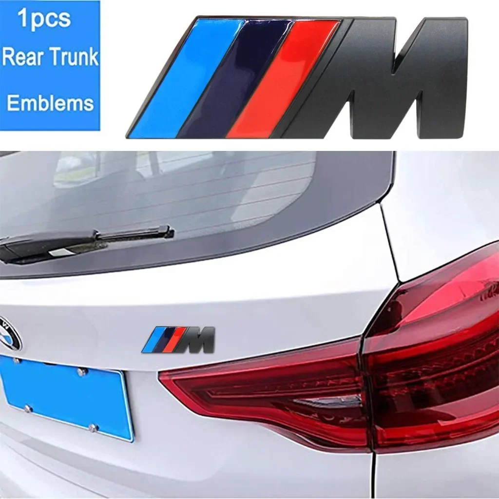 BMW M 로고 파워 스포츠 E90 M3 M5 M7 자동차 스티커, 자동차 전면 그릴 엠블럼 액세서리, ABS
