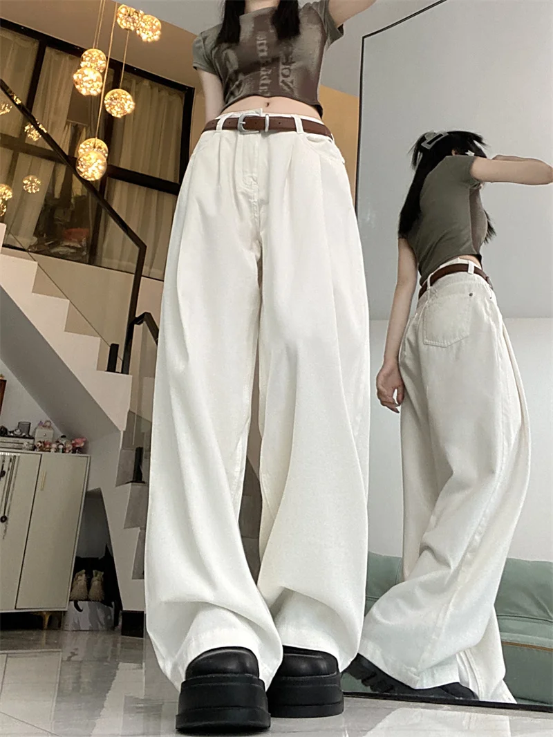 Korean Style] High Waist Solid Color Straight Wide Leg Pants – Ordicle