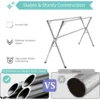 Clothes Drying Rack 79 inch Heavy Duty Stainless Steel Laundry Drying Rack Foldable &Length Adjustable Space Saving Garment Rack 4