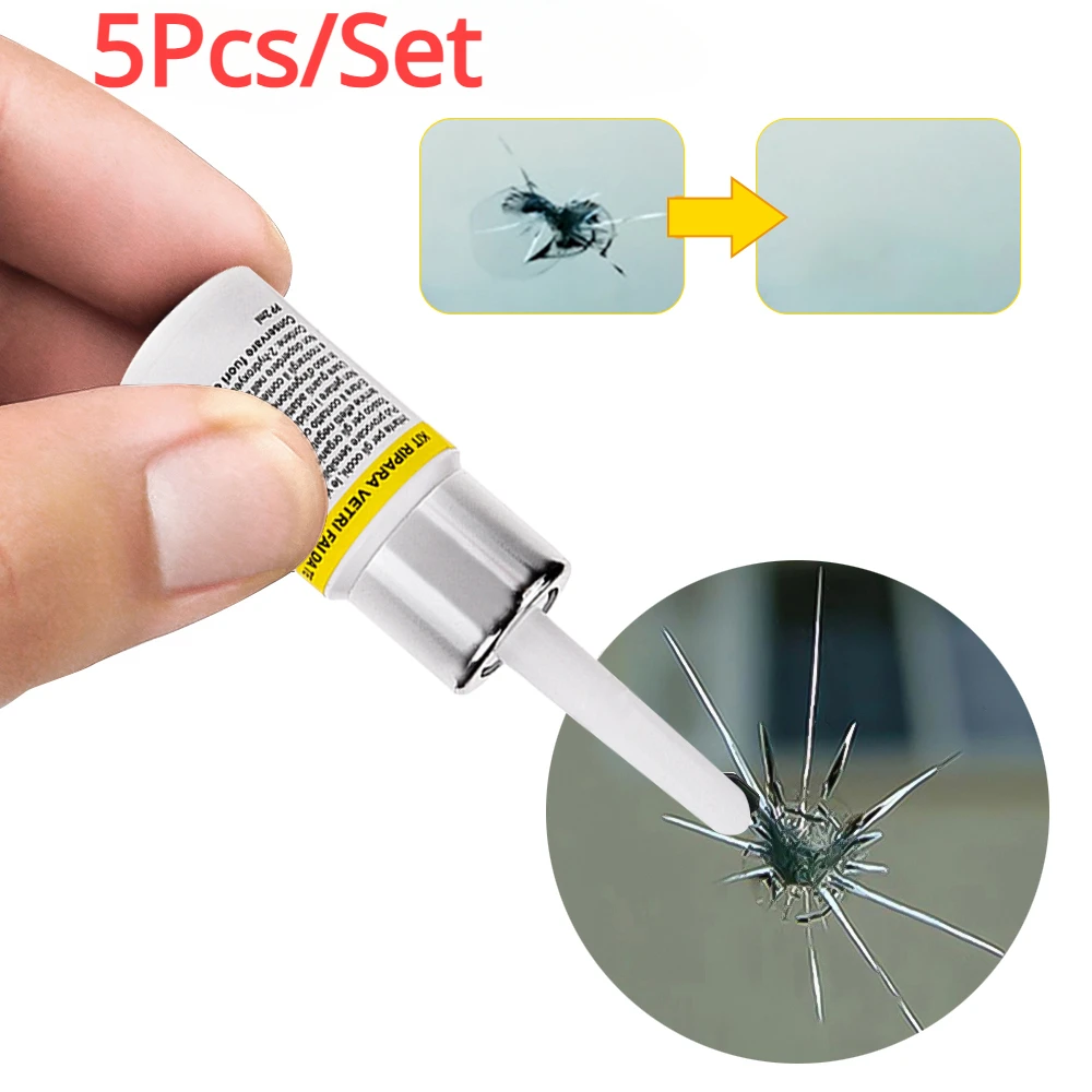 Car Glass Scratch Repair Fluid Agent Set DIY Auto Glass Repair Fluid Nano Scratch Crack CrackResin Repair Agent Car Tools