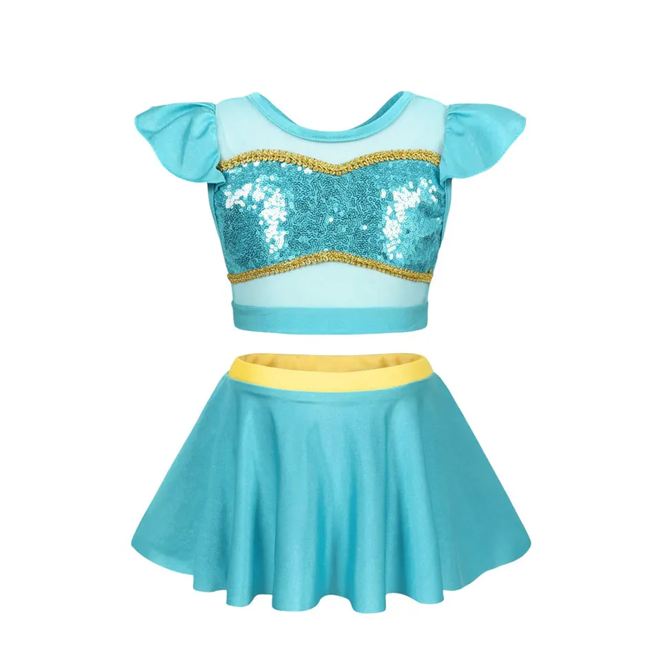 thumbnail image 1 of Disney-traje de baño de Jasmine y Elsa para niña, conjunto de Bikini de unicornio, Isabela, Mirabel, sirena, Ariel, novedad, 1 of 5
