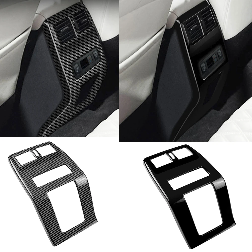 

For Mitsubishi outlander 2022 2023 2024 Carbon Fiber Car Rear Air Conditioning Outlet Cover Stickers Trim car accessories