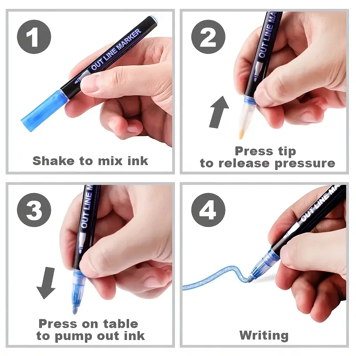 12-Color Metallic Highlighters 4