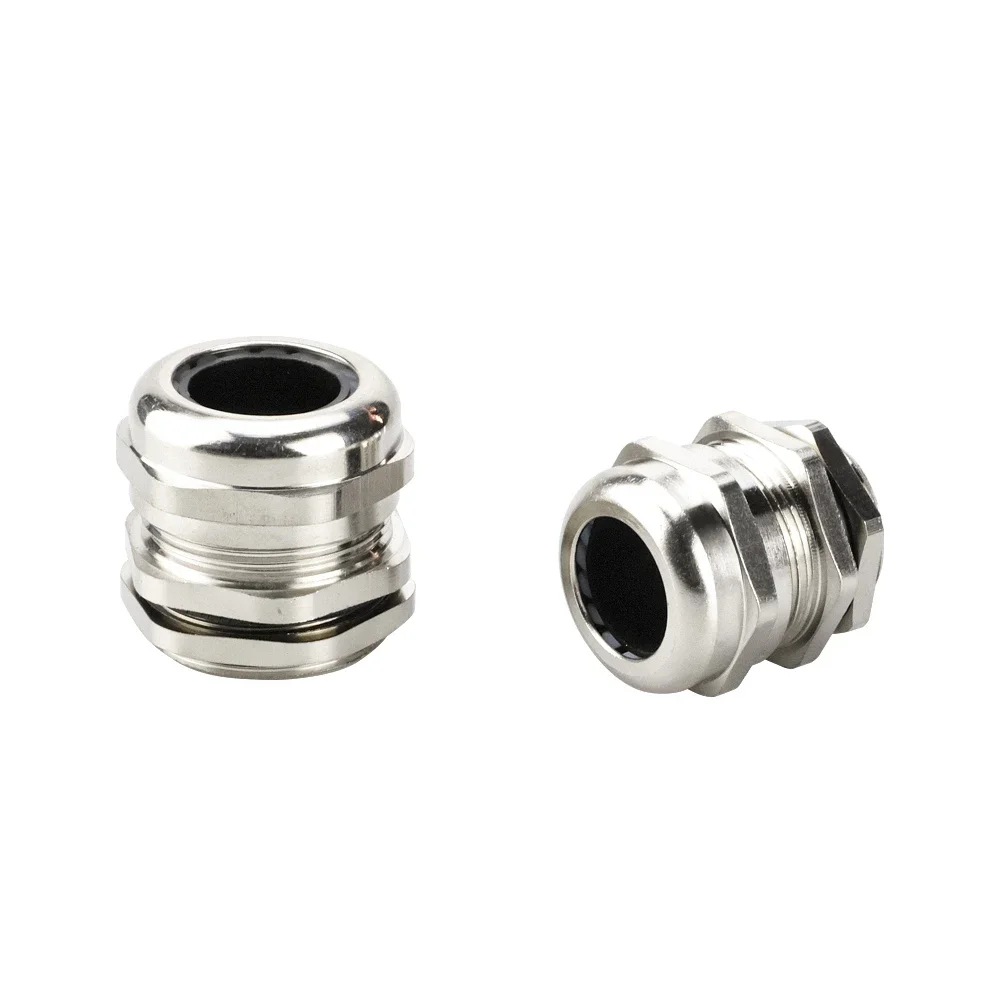 Waterproof Cable Gland Connector IP68 Nickel Plated Brass Metric Cable M8 M10 M12 M14 M16 M18-M36 Fit 18-25mm For 4-8mm 1piece