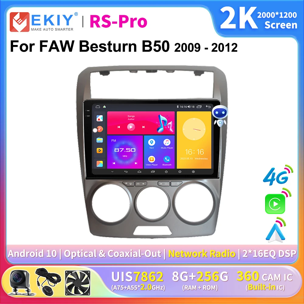 

EKIY 2K экран CarPlay автомобильное радио для FAW Besturn B50 2009-2012 Android автомобильный мультимедийный GPS плеер Авторадио Навигация 4G стерео