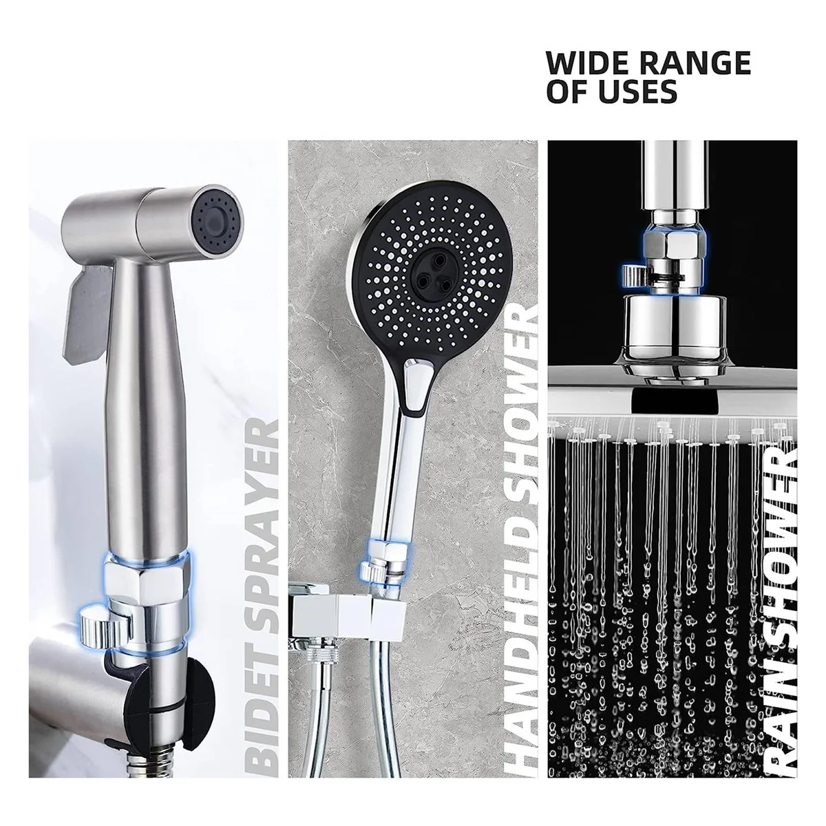 Shower Head Shut Off Valve Shower Flow Control Valve G1/2 Flow Pressure Regulator for Handheld Bidet Sprayer