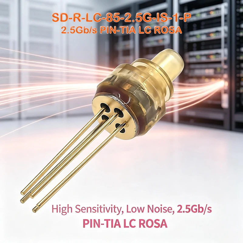 2.5G 850nm PIN-TIA LC ROSA 광 수신기 데이터 통신 및 광학 테스트 장비용 고감도 저잡음 동축 모듈