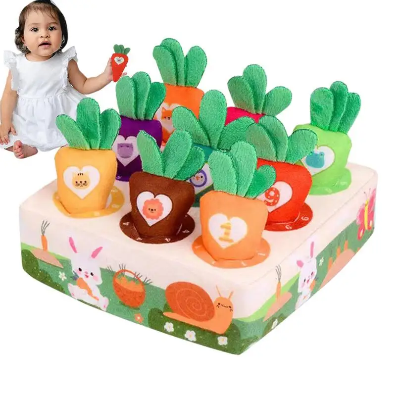 

Carrot Harvest Toy Plush Toy Carrot Harvest Game Plush Educational Toy For Toddlers 1--3-Year-Old Boys And Girls Shape Sorting