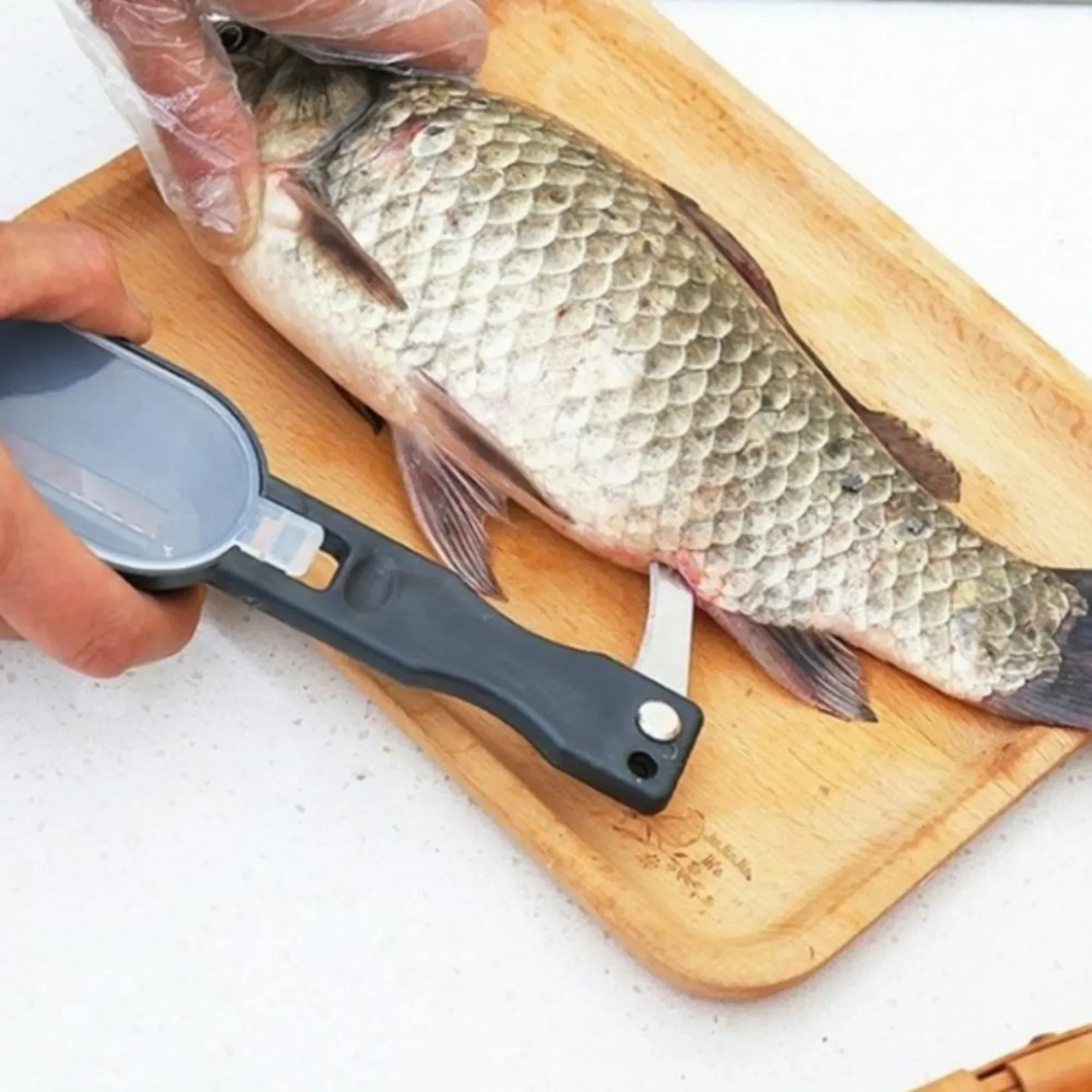 Fish Skin Brush Fast Remove Fish Scale Scraper Planer Tool Scaler Fishing Knife Cleaning Tools Kitchen Cooking Accessorie