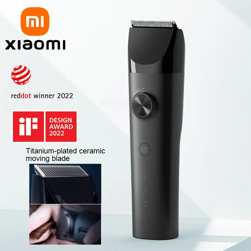 XIAOMI MIJIA Hair Clipper Cutting Machine Trimmer Professional Clippers Rechargeable Barber Shaver Titanium-Plated Ceramic Blade