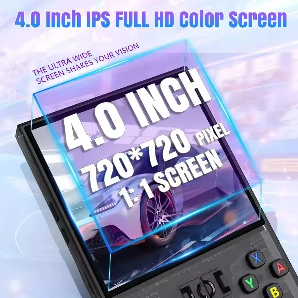 R36MAX Retro Handheld Gameconsole Linux-systeem 4,0 inch IPS-scherm Draagbare zakvideospeler 64 GB 128 GB Games voor kinderen_voghion.com