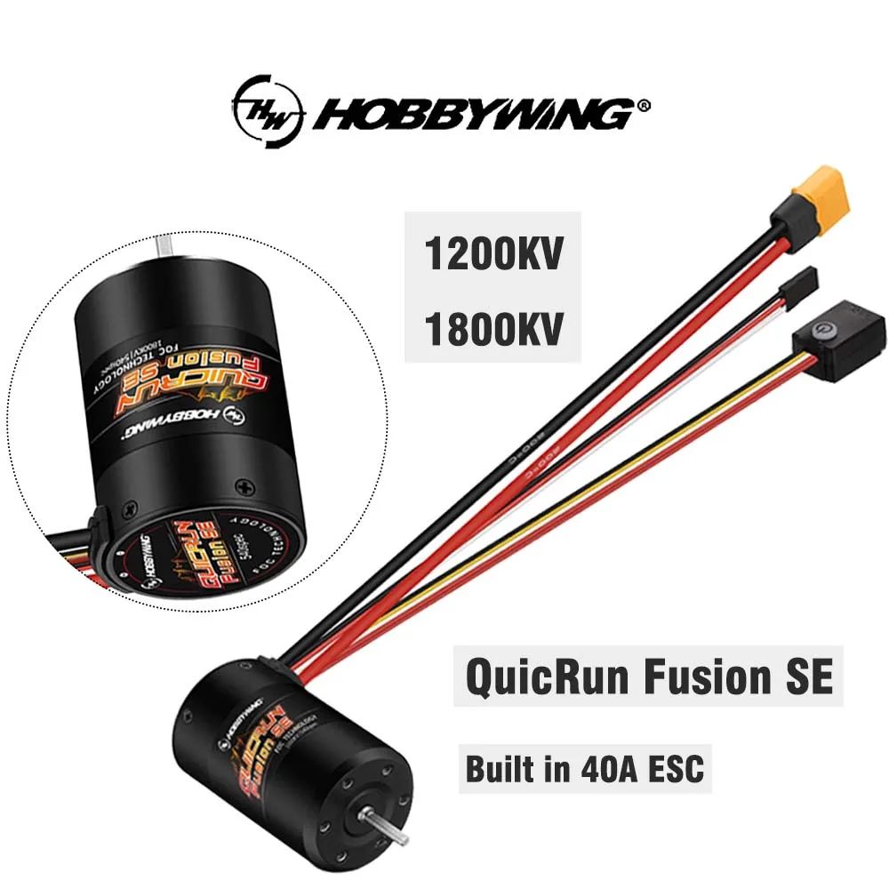 

Водонепроницаемый бесщеточный сенсорный двигатель HobbyWing quirun Fusion SE, 40 А, ESC, 1/10 КВ/кв для радиоуправляемой машинки для скалолазания