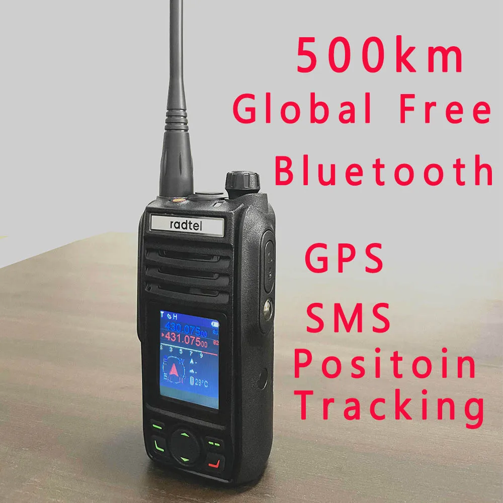 

Radtel RN15 Global Free Talking Walkie Talkie 500km Unlimited Range Network Two Way Radio GPS Bluetooth IP67 Position Track