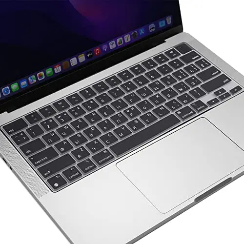 Russian Keyboard Cover Skin Protector for MacBook Neo Air/Pro - US ANSI Layout