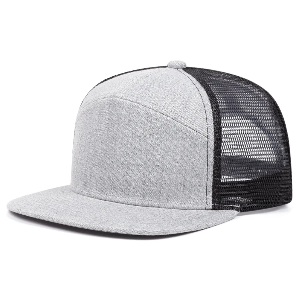 Einfache, gespleißte, glatte Baseballkappen für Männer und Frauen, Outdoor-Mesh-Stoff, Sommer-Mesh-Kappen mit flachem Rand, Hip-Hop-Trend – Detail 3
