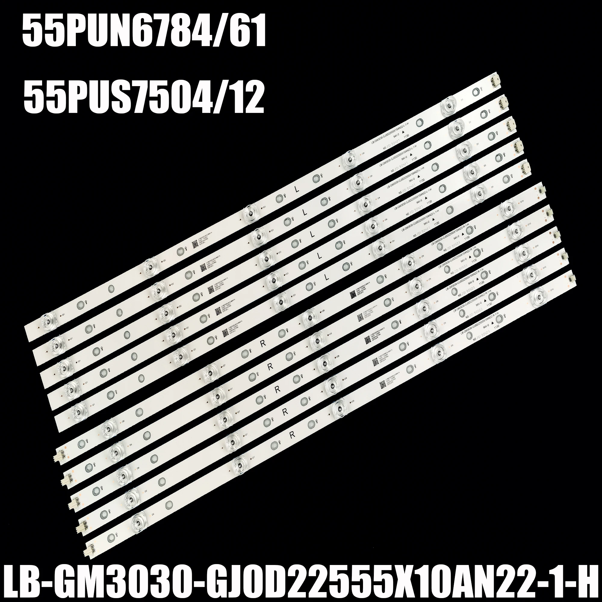 Tiras de Luz de Fundo Led para Luz de Fundo 10led 55pus7805 55pus7334 12 55pus5670 12 55pus7354 55pun6784 61 55pus6454 55pus6804 12