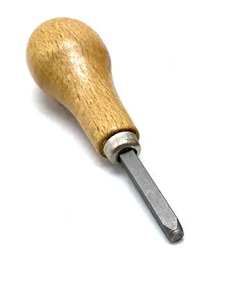 Jewelry Bezel Set Diamond Gemstone Setting Hand Tool with Wooden Handle