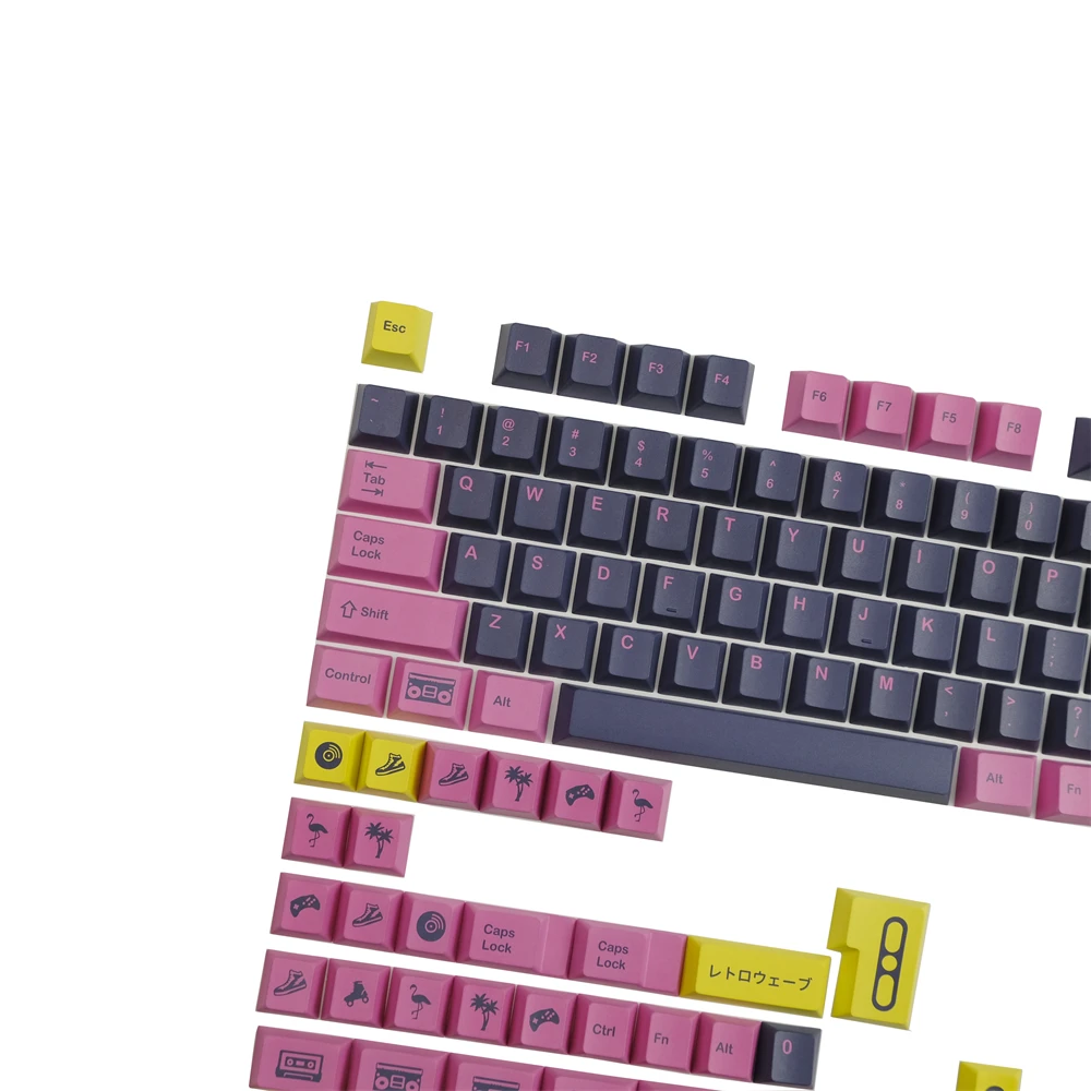 Pbt Keycaps 140 Teclas Gmk Retondas Keycap Dye-sublimação Cereja Perfil para Teclado Mecânico Interruptor mx Gk61 64 87 96 108 - Imagem 5