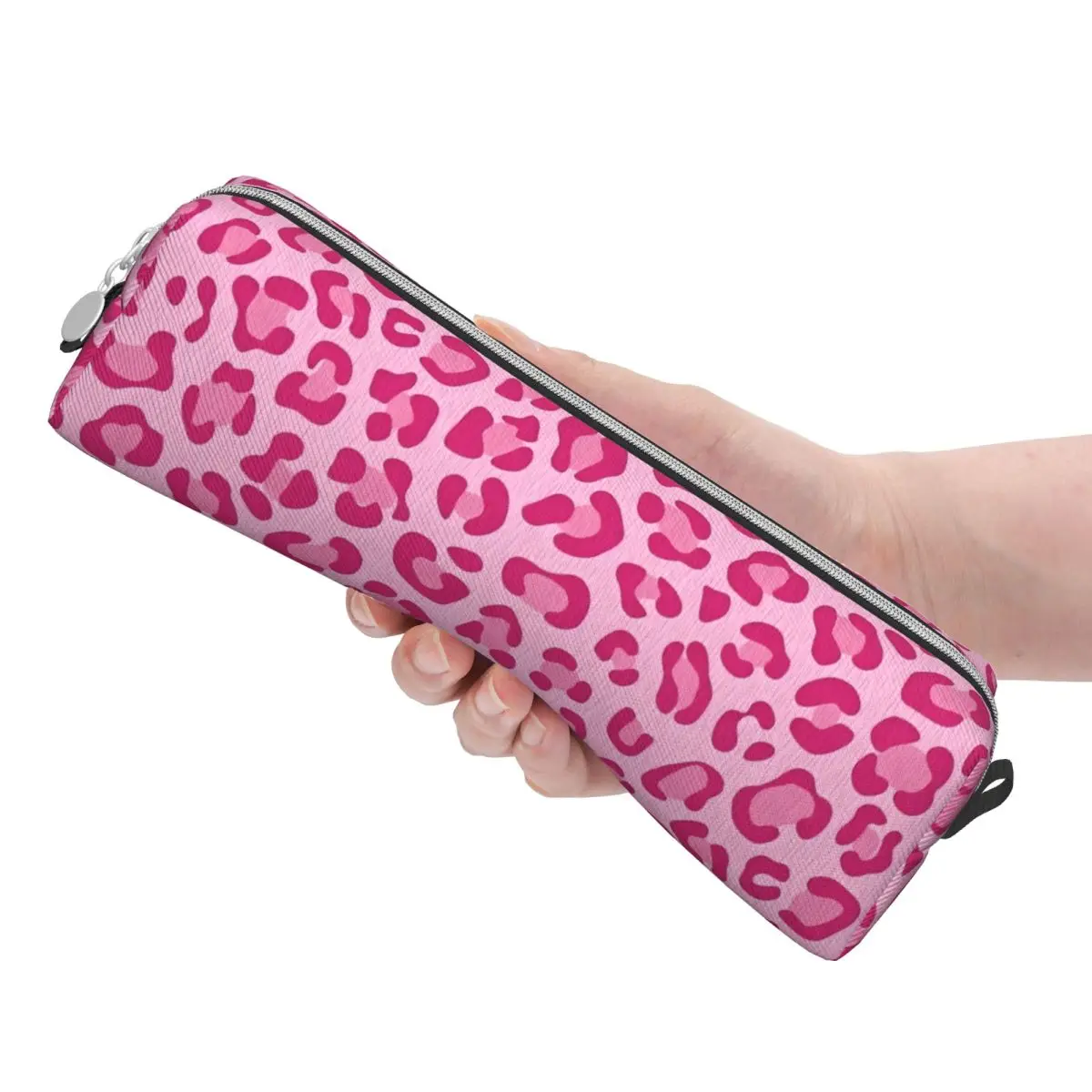 Pink Leopard Pencil Case Pencil Pouch Pen Holder for Student Large Storage Bag Students School Cosmetic Stationery Pencil Cases Stationery Box Pen Storage Bag