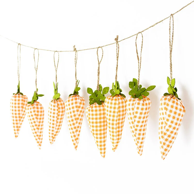 

4pcs Easter Carrot Decorations Simulation Carrot Pendants DIY Easter Party Ornaments for Home Garden Decor Kids DIY Crafts Gifts