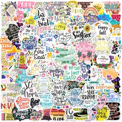 10/30/50/100pcs Cute Cartoon Animal Motivational Phrase Graffiti Stickers Decal Diary Scrapbook Luggage Laptop Sticker Kids Toy