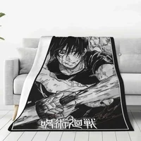Toji Fushiguro Knife Jujutsu Kaisen Flannel Summer Air Conditioning Soft Throw Blankets for Sofa Bedroom Bedspread 1