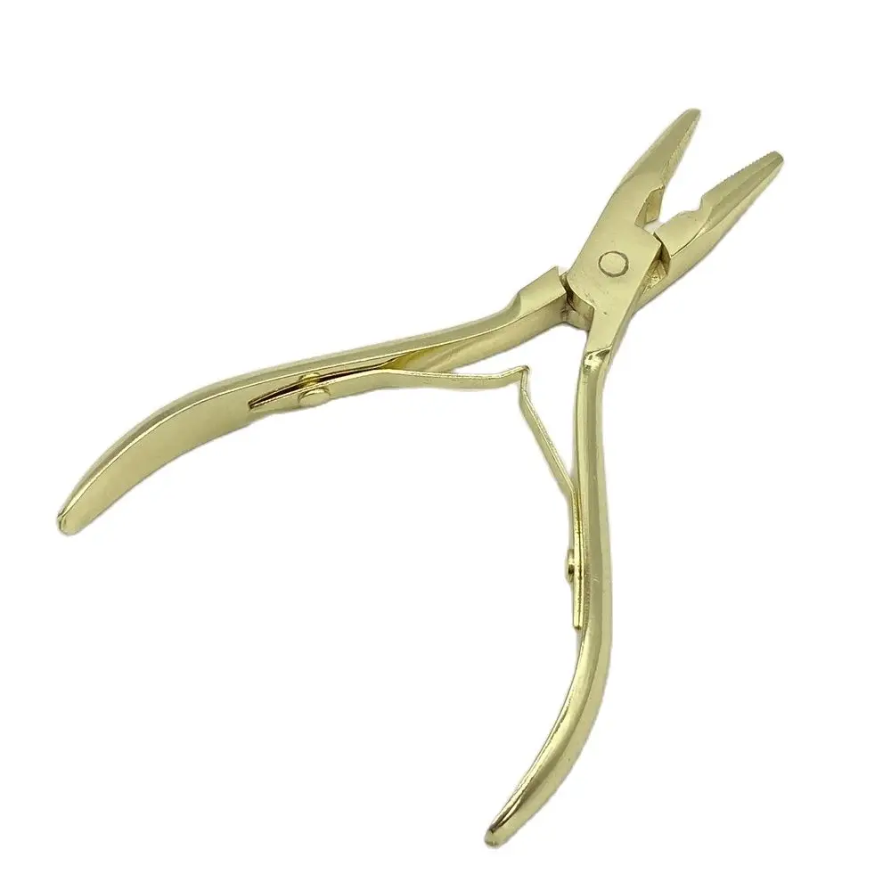 5 inch Stainless Steel Clamp Hair Extension Plier with hole Keratin Hair Extensions Ring Removal Tools 1 PC hair extension pliers