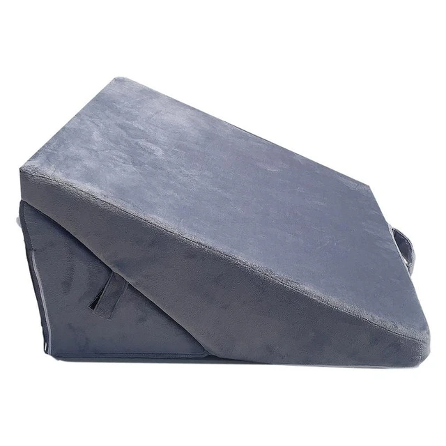 Bed Wedge Pillow, Back Support Memory Foam - Adjustable & Folding Incline Cushion