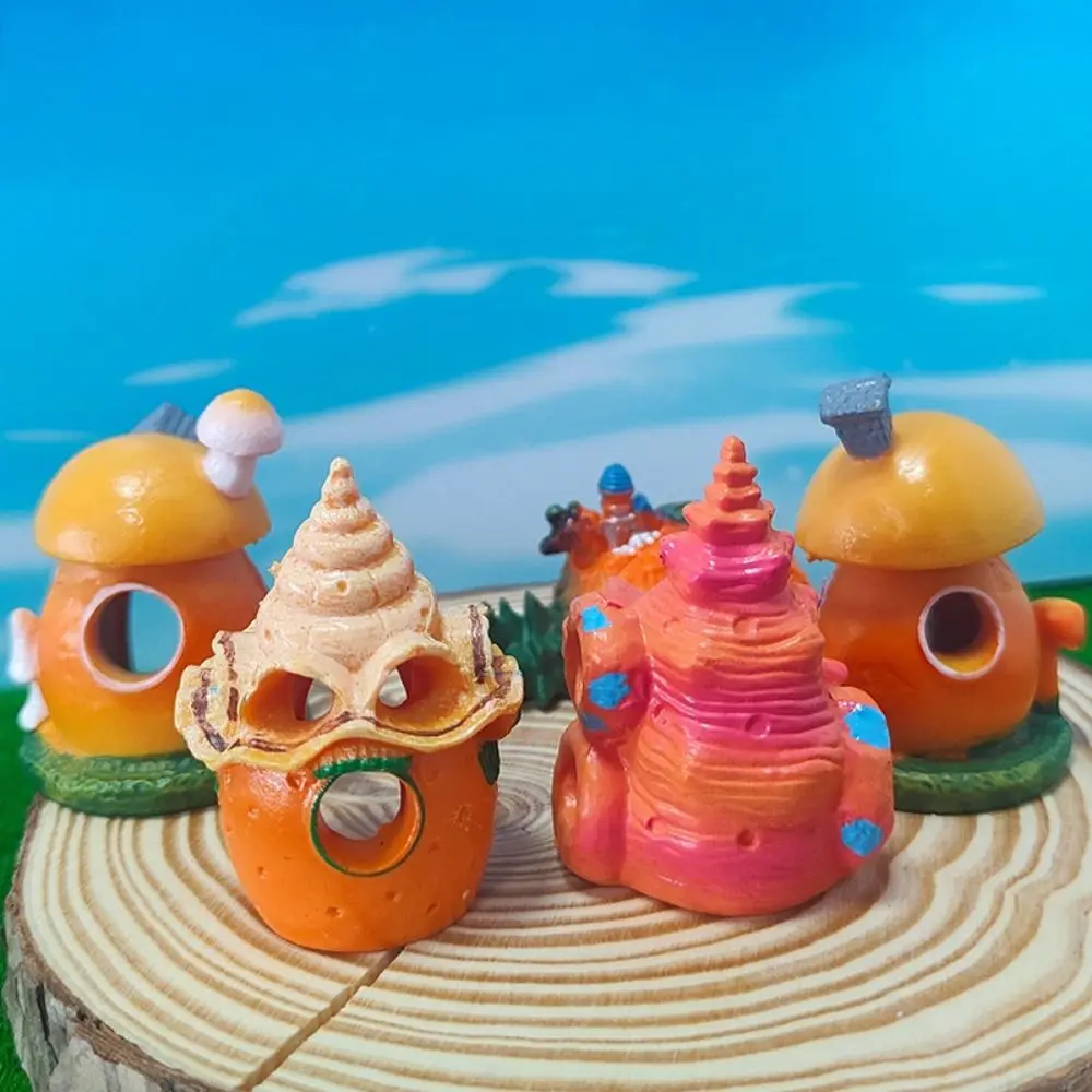 Aquarium Decoratations Fish Tanks Accessories for Fish Shrimp Hiding Shelter Simulation PVC Mini Mushroom Conch House Ornaments fish tank ornaments mini landscape ornaments fish tank decorations aquarium ornaments