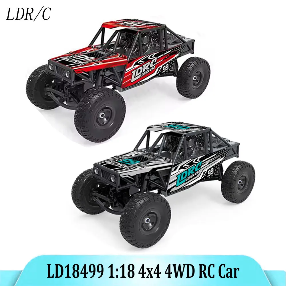 LDRC LD18499 1:18 4x4 4륜 구동 RC카 무선 조종 등반 장난감 자동차 모델 (남아용 선물, 오프로드 가능 스케일 장난감 자동차)