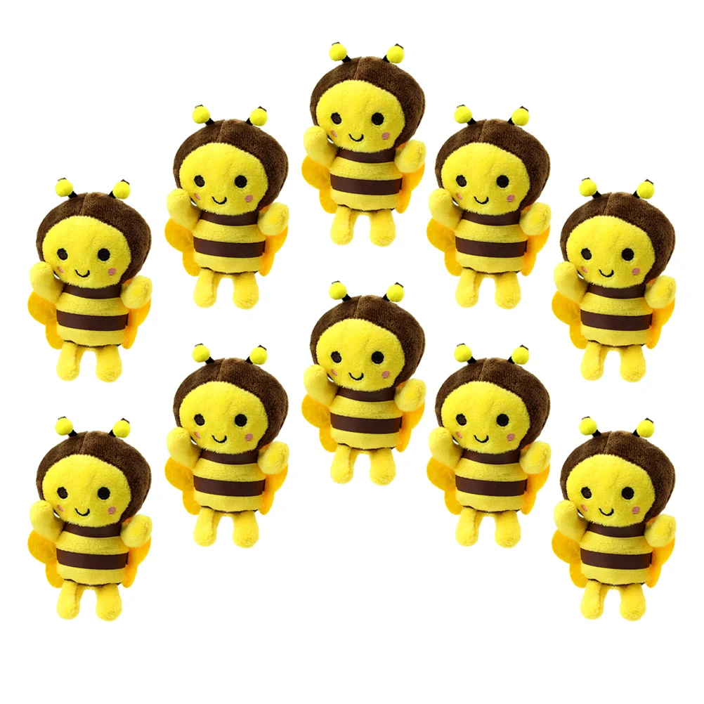 

Bee Plush Toy Stuffed Animal Soft Honeybee Doll Cute Bumblebee Gift Key Chain Pendant