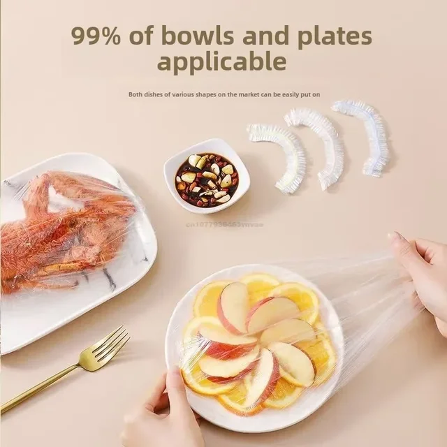Couvercle alimentaire jetable réutilisable, enveloppe en plastique, couvercles alimentaires élastiques durables pour bols, couvercles d'assiettes élastiques pour sac d'économie de nourriture de cuisine 3