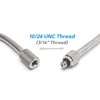 20cm 3/16" Flexible Mister Nozzle Extensions, Brass Mist Rod Bendable Extended Pole 10/24 UNC for High Pressure Misting Fittings 3