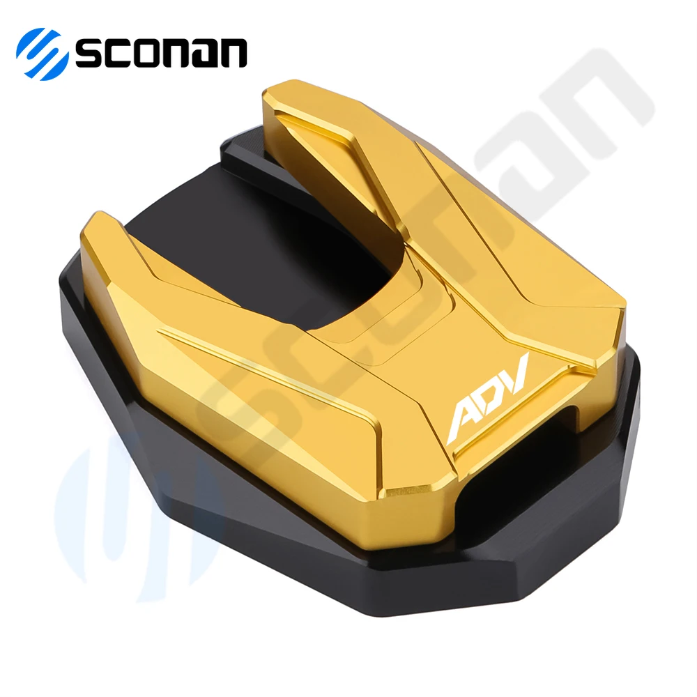 

For Honda ADV ADV150 ADV350 adv 150 350 2023 Motorcycle Accessories Side Support Stand Extension Pad Plate Bracket Enlarge Pads