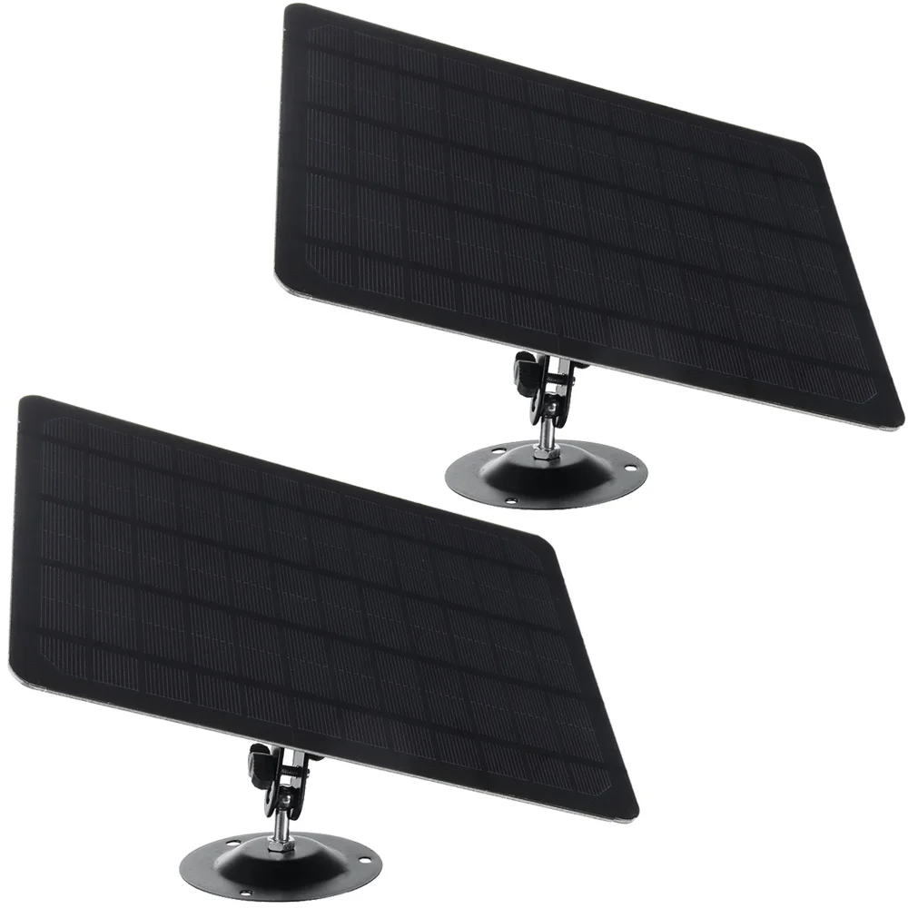 

2 Pieces in Pack Waterproof Solar Panel Continuously Charging for Eufycam 2C/2C Pro/2/2 Pro/3/3C/Solocam E20 E40 E l20 L40 S40