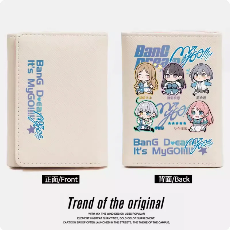 

BanG Dream!It'sMyGO Anime PU Purse Fashion Wallets Purse Card Coin Hasp Money Bag Cosplay Gift B1301