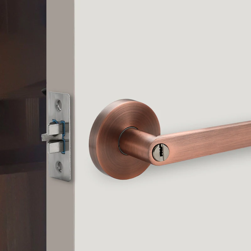 Door Handle Door Lock High-Grade Zinc Alloy Replacement Spherical Lock Bedroom Bathroom Three-Bar Hardware door lock mini padlock locker lock