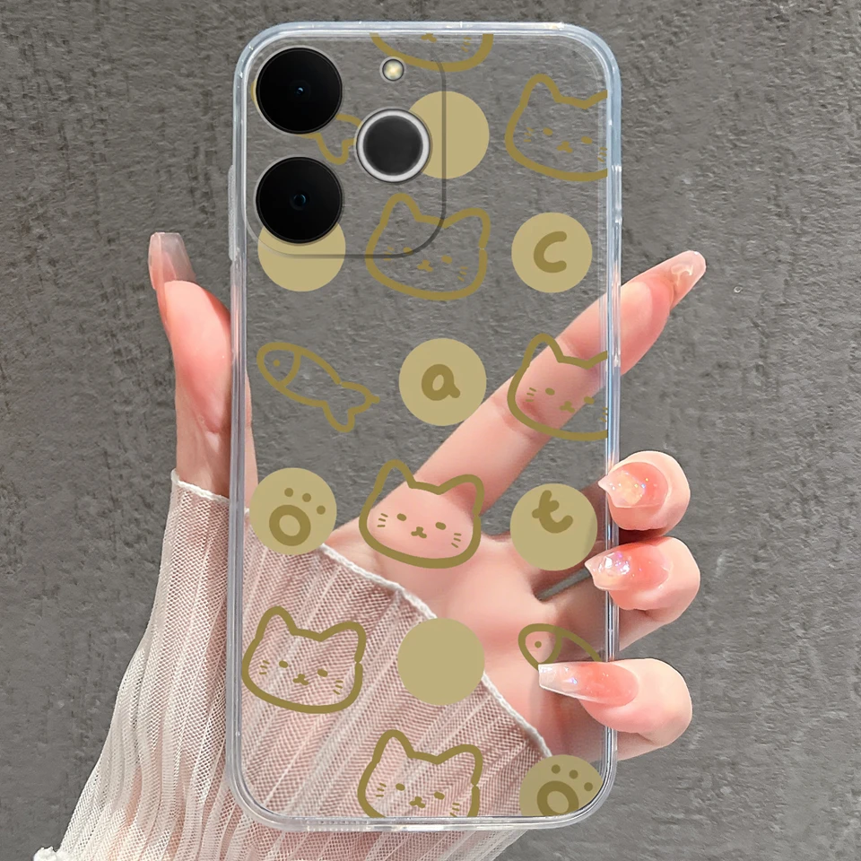 Cat Whale Anti-Fingerprint Transparent Phone Case