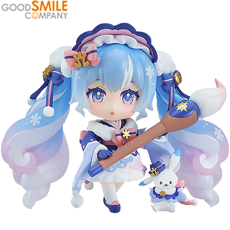 

In Stock Original Good Smile Nendoroid Hatsune Miku GSC Snow Miku 2023 Serene Winter Ver Anime Figure Model Action Toys Gifts