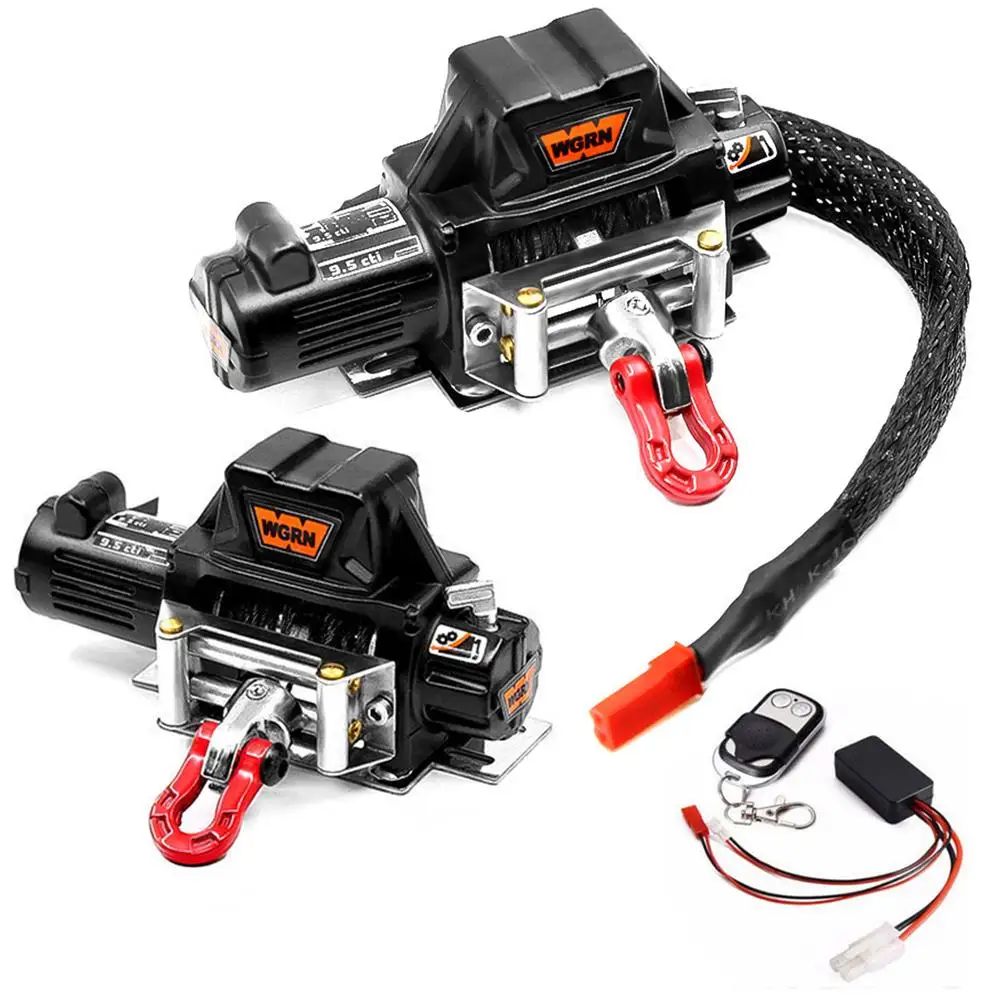 Electric Winch RC Car Metal Winch Upgraded Accessories Compatible For SCX 10 90046 D90 Traxxas TRX4 REDCAT