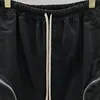 Fashion Men's Casual Shorts Cotton Pants for Man Zipper Design Men Trousers Black Solid Men's Clothing 3