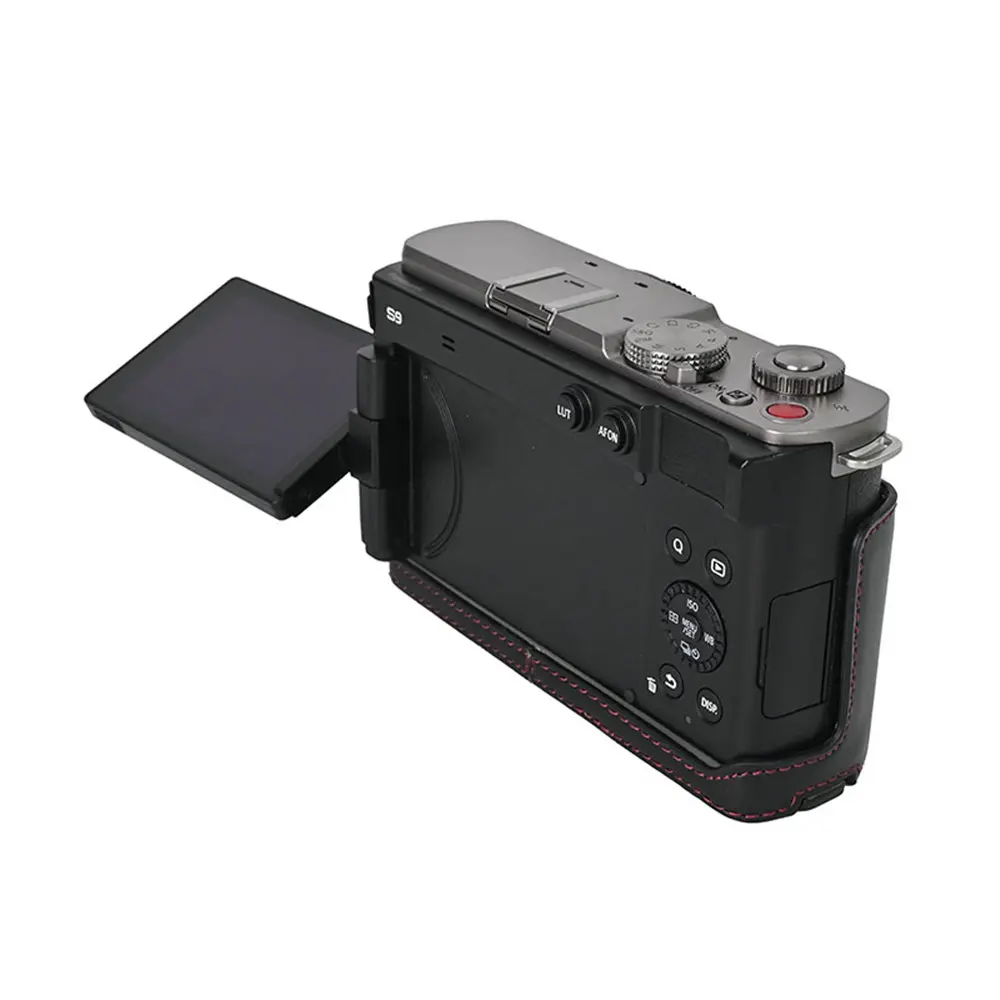 Panasonic lumix S9用PUレザーケース,バッテリー開口部付き