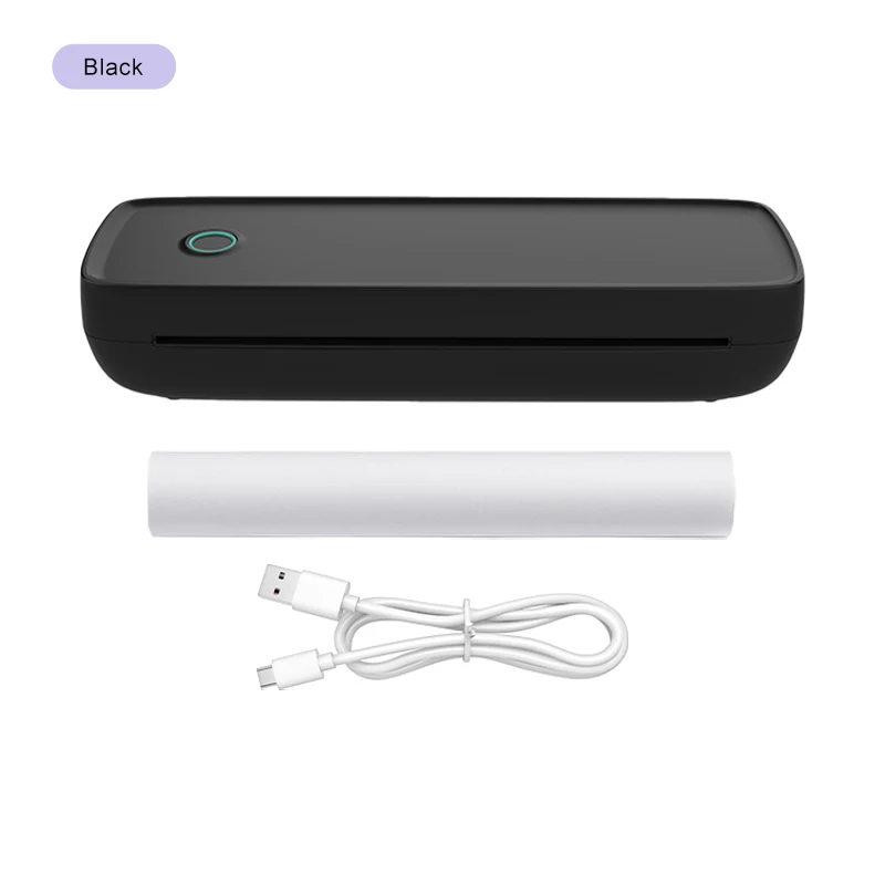 Impresora térmica portátil: impresora de viaje inalámbrica sin tinta compatible con letras estadounidenses de 8,5 "X 11", papel Legal, A4 y A5