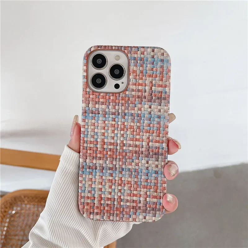 Luxury Shockproof Cloth Braided Silicone Phone Case with Soft Texture