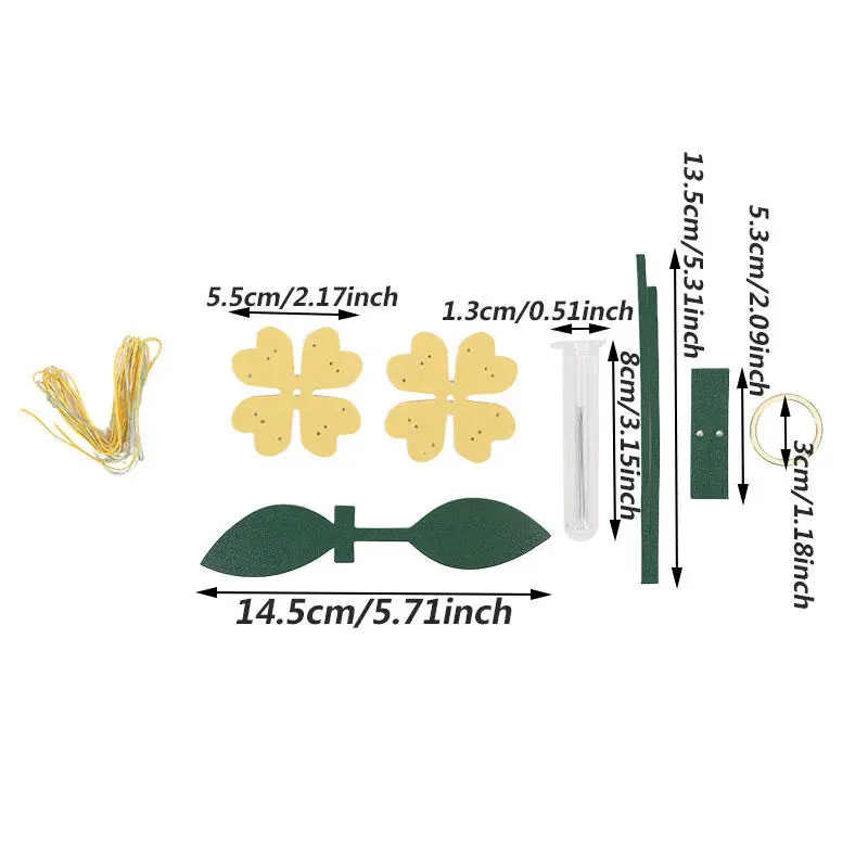 DIY Handmade Tulip Keychain Floral Bag Pendant Gift Accessories for Women Starter Kit