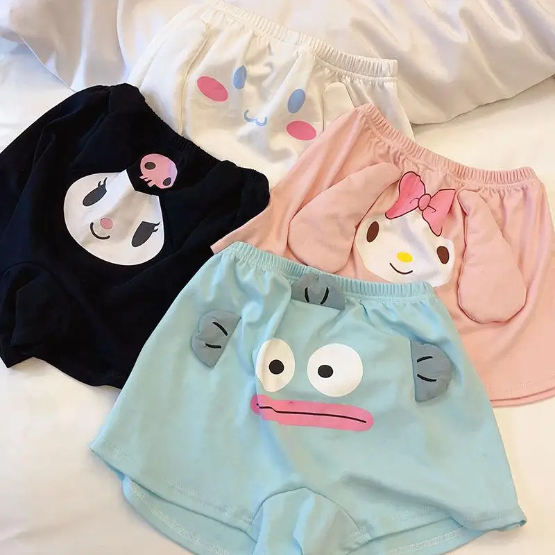

Новинка Sanrios Kawaii Kuromi My Melody Hangyodon Шорты Нижнее белье Мультяшные милые аниме свободные удобные пижамные штаны для девочек игрушки