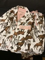 100% Cotton Pajamas for Women Loose Cartoon Long Sleeve Pants Loungewear Women 2 Piece Set Pj Women Outfit Sleepwear Set Pijamas - Image 2