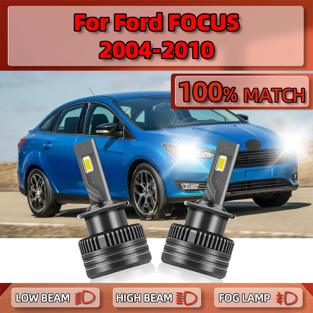 

LED Headlights Bulbs Canbus 25000LM 120W Car Lamps Xenon HID 12V 6000K For Ford FOCUS 2004 2005 2006 2007 2008 2009 2010