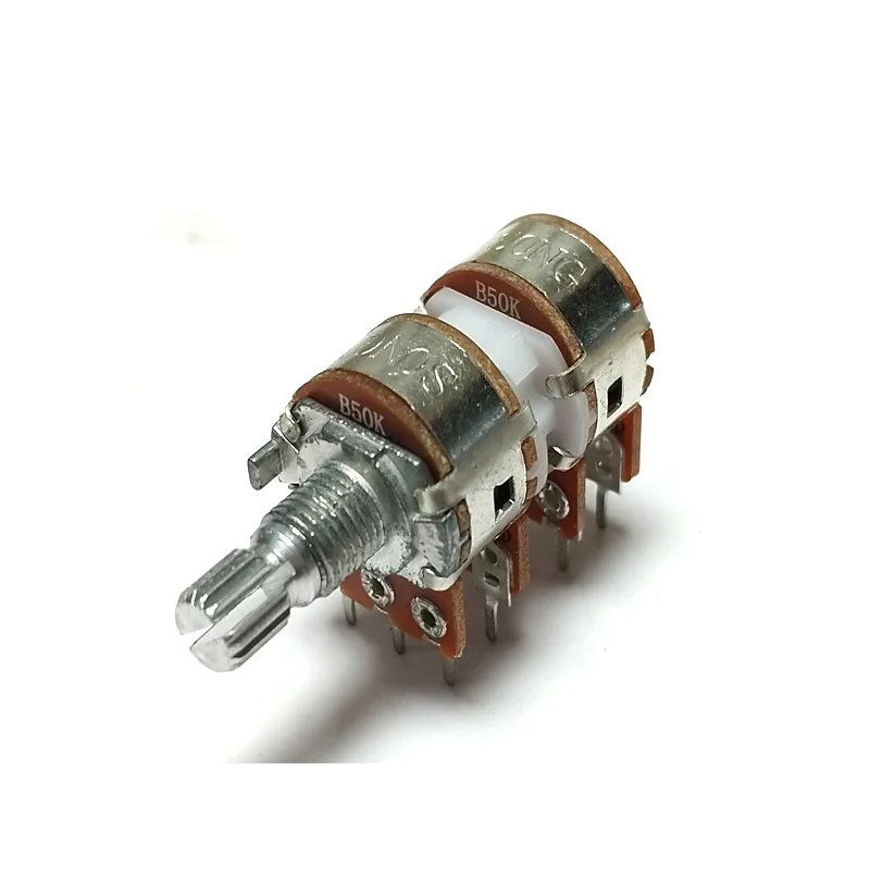 1PCS High quality RK163 Flower axis 15mm 12PIN B50KX4 Audio 4 Channels Volume Potentiometer WH148 B50K