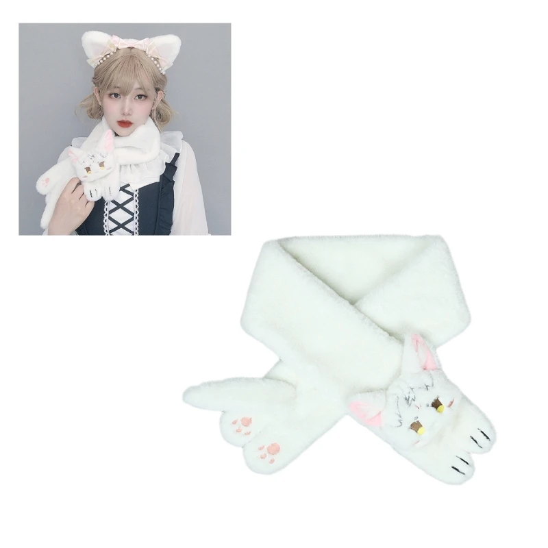L5YA Furry Anime Neckerchief LolitaStyle ī ڽ Ƽ ǰ ҳ ׼